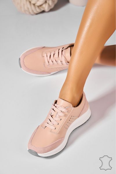Joana Nude Nelle Natural Leather Sneakers