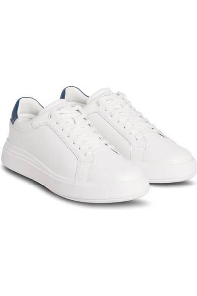 Calvin Klein Low Top Lace up Lth Men's White Sneaker Hm0Hm01016-0K6