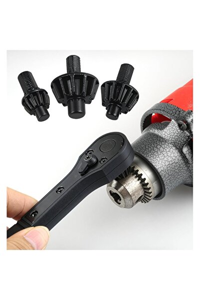 Choice 2-in-1 Ratchet Drill Chuck Key Wrench 4-Piece Iron Drill Wrench Set Universal Double Head Chuck K...