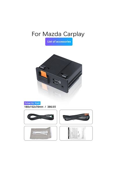 Choice black 2025 Upgrade CarPlay Android Auto USB Hub Adapter for Mazda 2 3 6 CX3 CX5 CX8 CX9 MX5 miata TK