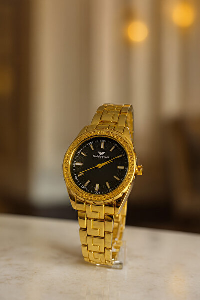 Goldpower Luxury Minimal Metal Gold Color Wristwatch