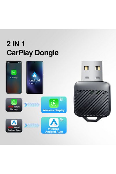 Choice CP212 Wireless Mini CarPlay Adapter for VW Toyota Audi for OEM Wired to Wireless CarPlay Android Aut