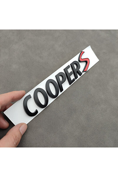Choice1 شعار Cooper S ثلاثي الأبعاد أسود غير لامع مصنوع من مادة ABS، يُوضع عل...