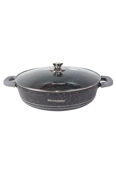 ROSENBERG Forged Aluminum Cooking Pot with Marbled Interior 32cm -