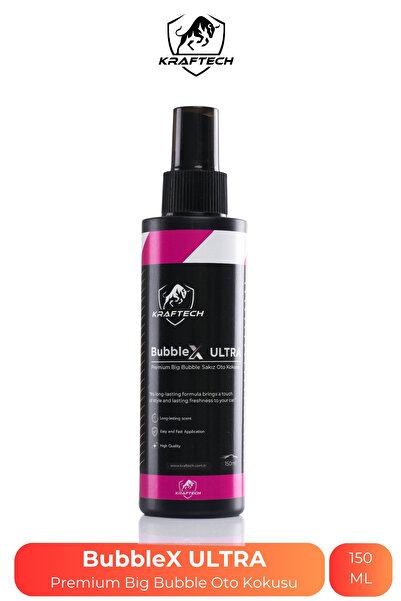 kraftech BubbleX ULTRA - Premium Big Bubble Sakız Araç Oto Araba Kokusu - 150 ML