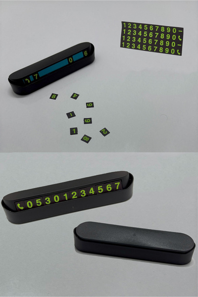 FRWY Fosforlu Araç İçi Park Numaratörü Aç Kapa Otomobil Telefon Numarası Numaralık