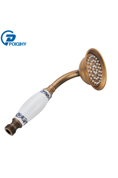 Choice Handshower A Antique Brass Handshower Ceramic Handheld Head Brass Brac...