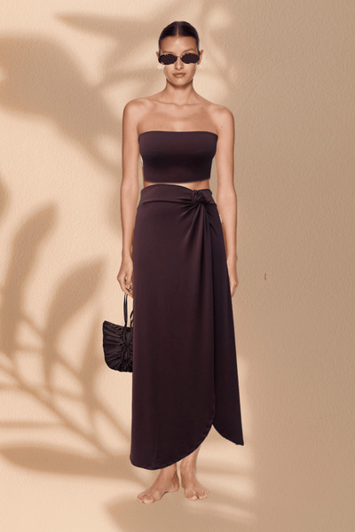 Re-clo AGATHA, Sürdürülebilir Kumaşlı, Yırtmaçlı Plaj Eteği