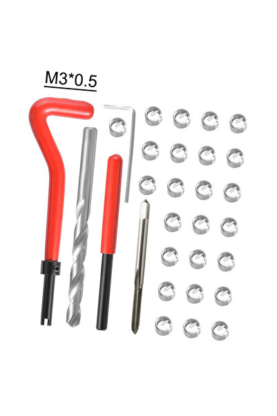 Choice1 طقم إصلاح لولبي متري M3x0.5 مكون من 30 قطعة، يتضمن 30 قطعة من أدوات إ...