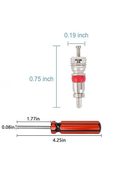 Choice 20pcs Car Tire Valve Core Removal Tools Insert With Remover Tool For Car Bike Motorcycle Wheel Va...