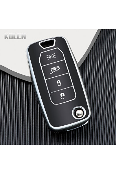 Choice3 غطاء مفتاح قابل للطي جديد من مادة TPU باللونين الفضي والأسود لسيارة ج...