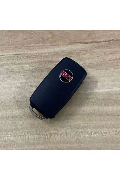 Choice 2Pcs GTI 14MM Car Key Stickers Auto Control Keychain Emblem Accessories For Volkswagen VW Rline GTI