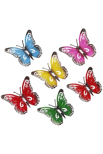 Choice 6Pcs Metal Butterfly 6/12 Pcs Metal Butterfly Wall Art Hanging Butterfly Sculpture Ornaments Garden