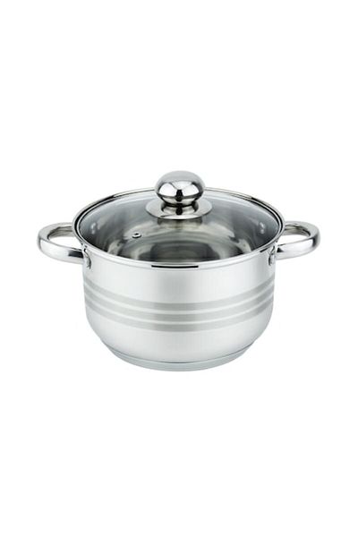 Floria ZLN-4069 Cooking Pot with Lid, Stainless Steel, 24 x 15 cm, 5.5 L