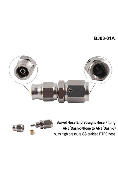 Choice14 BJ03A AN3 Motorcycle Motor Bike Hydraulic Brake Oil Hose Line Banjo ...