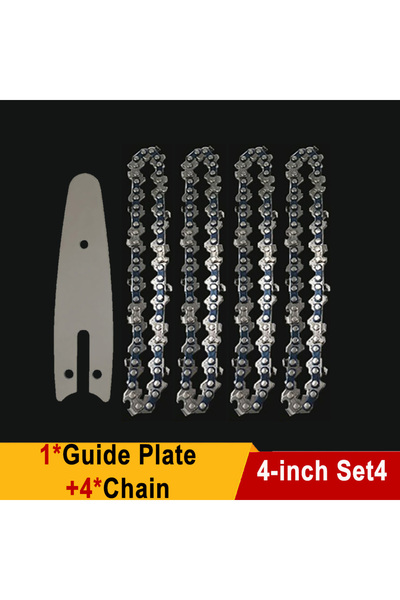 choice2 4-inch Set4 4 Inch Saw Blade Chainsaw Chains and Guide Bar Mini Steel...