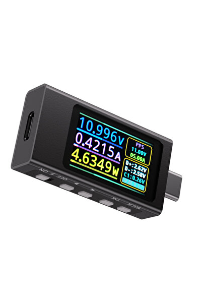 Choice جهاز اختبار KWS-X1 من النوع C بشاشة IPS عالية الدقة، فولتميتر رقمي، مق...