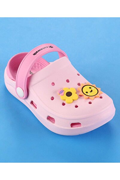 Cute Walk by Babyhug Cute Walk by Babyhug Clogs with Back Strap & Floral Applique - Pink