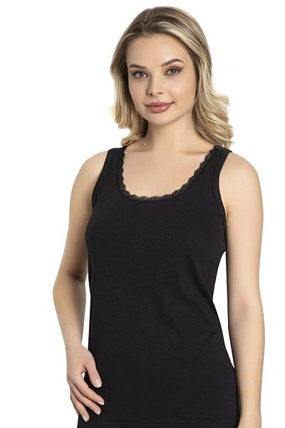 LÜXDRM 6 Pieces Rib Fabric, 100% Cotton, Women's Lace Strap Undershirt