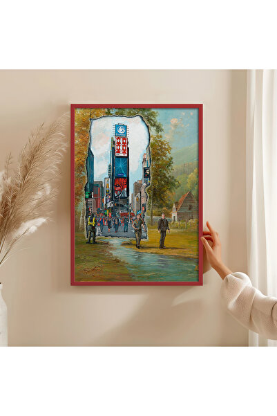 HOMEPACK TABLO CU CADRU DE LEMN POSTER CU CADRU DECOR ARTISTIC DE PERETE TK/1477