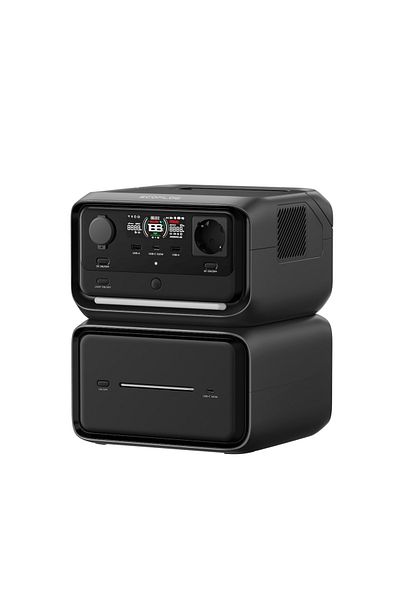 EcoFlow Stație de încărcare portabilă River 3 Max Plus 858 Wh, Wi-Fi și Bluetooth, baterie LifePO4