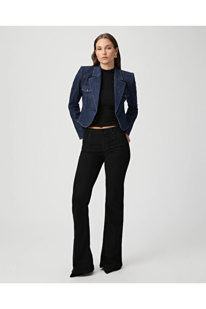 JILLY Fit Siyah İspanyol Kadın Jean Flare Pantolon