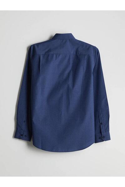 LC Waikiki LCWAIKIKI Formal Lacivert Regular Fit Uzun Kollu Poplin Erkek Gömlek
