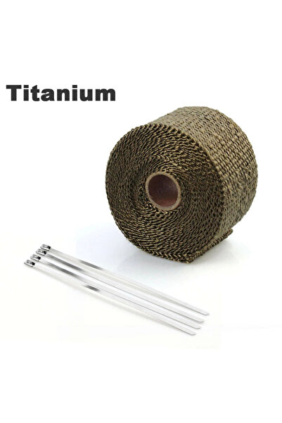 Choice Titanium-5M 5CM*5M Exhaust Pipe Insulation Thermal Heat Wrap Roll 5cm ...