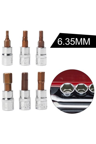 Choice 6Pcs 1/4 Inch Screwdriver Bit Socket Set Hex Screw Driver Bits H3-H8 Screwdriver Accessories For ...