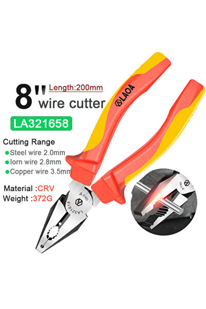 choice2 قاطعة أسلاك 8 بوصة LAOA VDE، كماشة معزولة متعددة الاستخدامات 6 و7 و8 ...