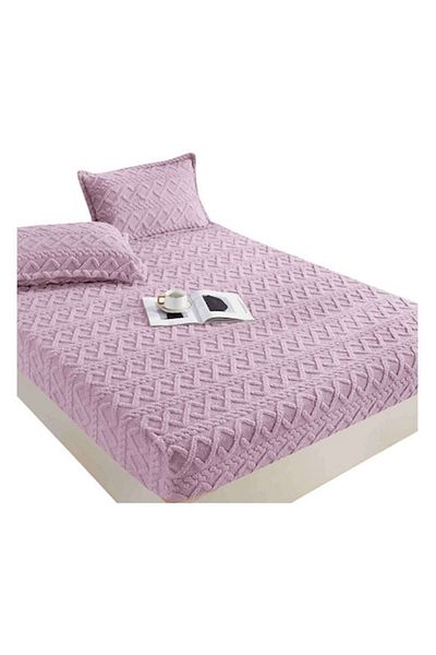OEM Husa de pat Cocolino si 2 fete de perna MS STAR, Tricot, 2 persoane, Mov