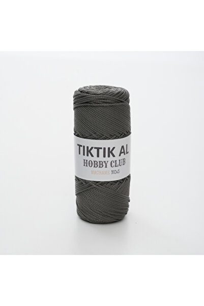 TıkTık AL Antrasit Makrome Polyester Hobi Ipi 100gr