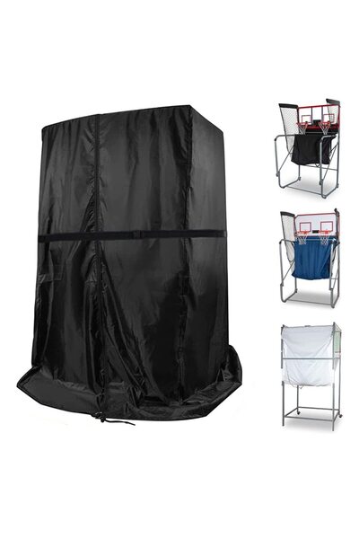 Choice مجموعة ألعاب كرة السلة السوداء 120 × 101 × 208 سم، قماش أكسفورد 420D أ...