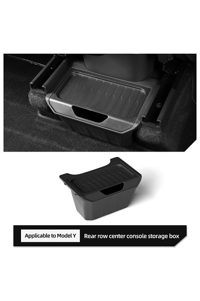 Choice Model Y black 1pc For Tesla Model Y Rear Seat Storage Box Under Air Vent Storage Case Trash Can Orga