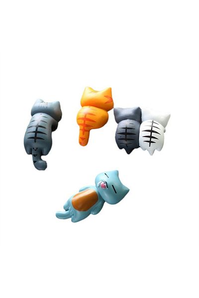 Choice 6pcs Car Lucky Cat Ornaments Car Dashboard Center Console Cute Resin Maneki-Neko Auto Interior DIY D