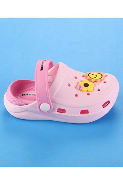 Cute Walk by Babyhug Cute Walk by Babyhug Clogs with Back Strap & Floral Applique - Pink