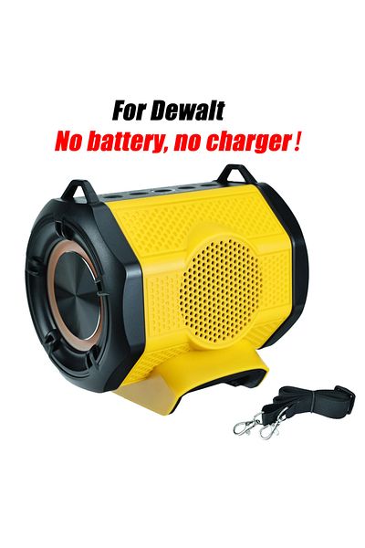 Choice Without Battery Portable Speaker Fit for Dewalt 20V Battery with USB & Type-C Charging Port Bluetoot