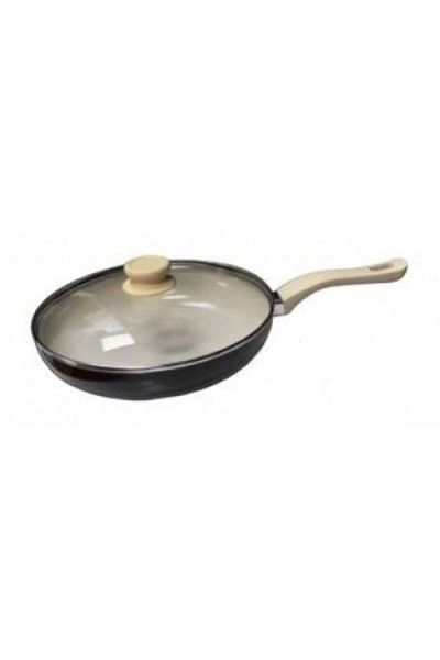 ertone Ceramic Frying Pan with Lid, 27X7X43