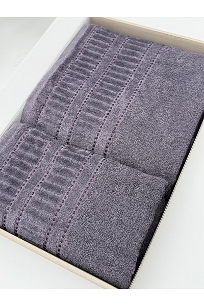 AYHANHOME Set de baie din 2 bucăți din jacquard, 1 bucată 90x150, 1 bucată 50x90