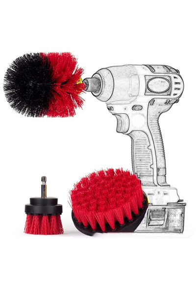 choice2 فرشاة تنظيف كهربائية حمراء مكونة من 3 قطع، متوفرة في متجر Baseus الرس...