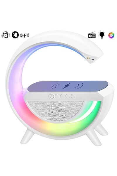 StartONTeam Interior Lamp with Colored Lights, Radio, Bluetooth Speaker, Wireless Charger, and Battery