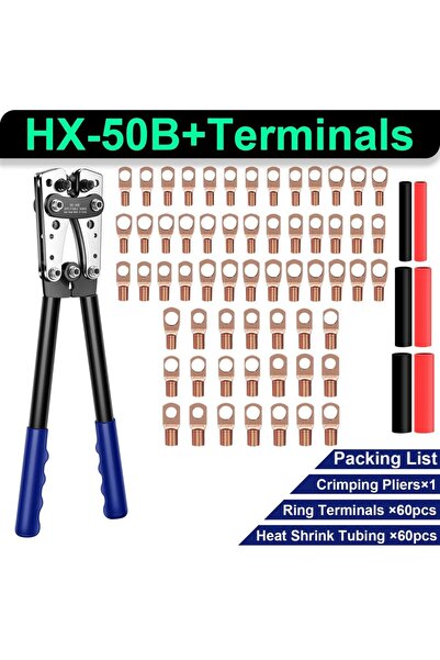 Choice HX-50B LH Terminals HX-50B 6-50mm² Battery Cable Lug Crimping Tool For...
