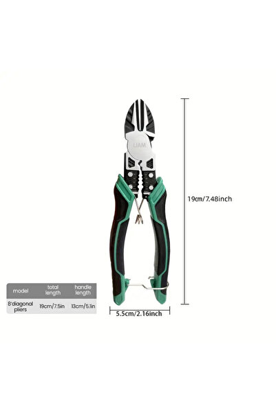 Choice3 كماشة قطرية متعددة الوظائف مقاس 8 بوصات، قاطعة أسلاك، أدوات كهربائية ...