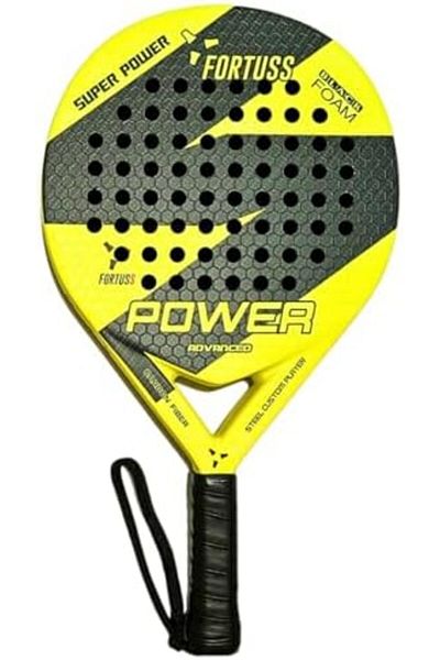 FORTUSS Padel Tennis Racket - Full Carbon Fiber - 3D Hexagon Surface with Light EVA Memory Flex Foam
