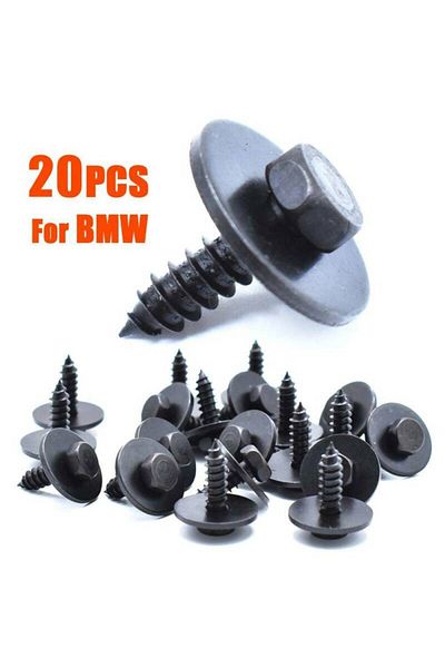 Choice 20pcs Car Hex Head Screw For BMW 07147129160 Fender Liner Air Duct Splash Shield Clip Bolt Screw ...