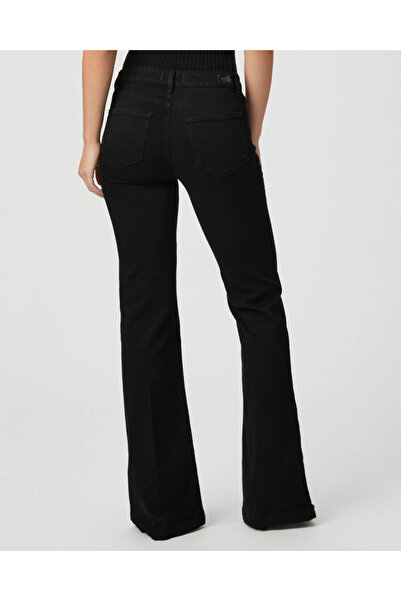 JILLY Fit Siyah İspanyol Kadın Jean Flare Pantolon