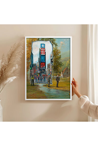 HOMEPACK Wooden Frame Painting Framed Poster Art Wall Decor Tk/1477