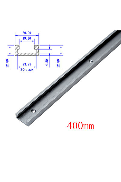 Choice6 قطعة واحدة من مسار 400 مم - مسار T من سبائك الألومنيوم الرمادية، مسار...