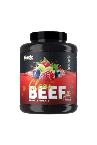 Basix Clear Beef Isolate Protein, Vimtonic, 2 KG, Pure Beef Protein Rich in Essential Amino Acids
