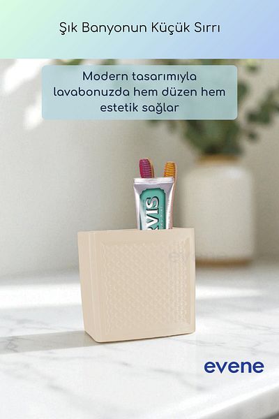 Evene Θήκη οδοντόβουρτσας Βάση οδοντόβουρτσας Βάση οδοντόβουρτσας Ανοιχτό κίτρινο χρώμα Μοντέλο 92